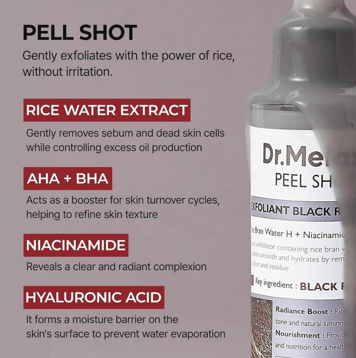 Dr. Melaxin – Black Rice Exfoliating Peel Shot
