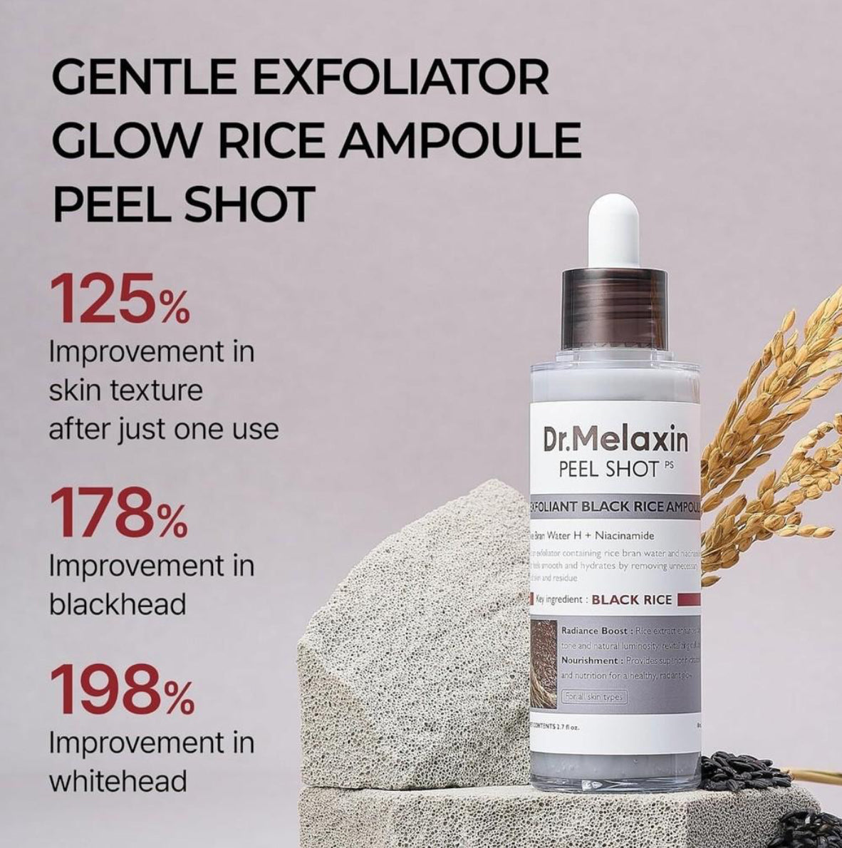 Dr. Melaxin – Black Rice Exfoliating Peel Shot